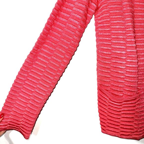 Emporio Armani Zip Up Cardigan Sweater Blazer - Coral 44/12 - Picture 3 of 8